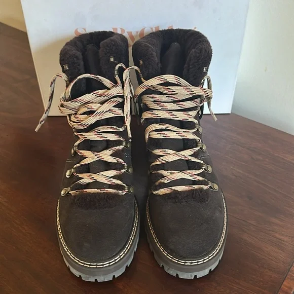 See by Chloé Eileen Lace-Up Shearling-Lined Ankle Boots - Picture 2 of 12